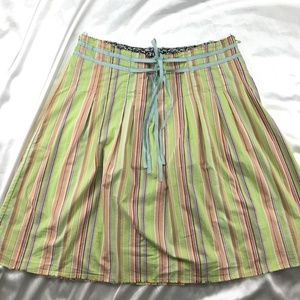 Women’s Flare Skirt Green Stripes OLD NAVY SIZE 6
